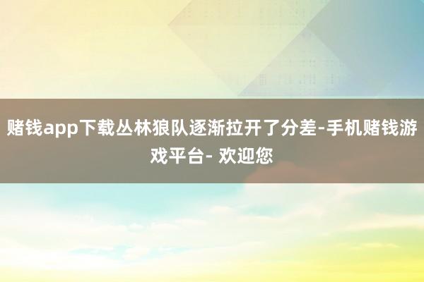赌钱app下载丛林狼队逐渐拉开了分差-手机赌钱游戏平台- 欢迎您